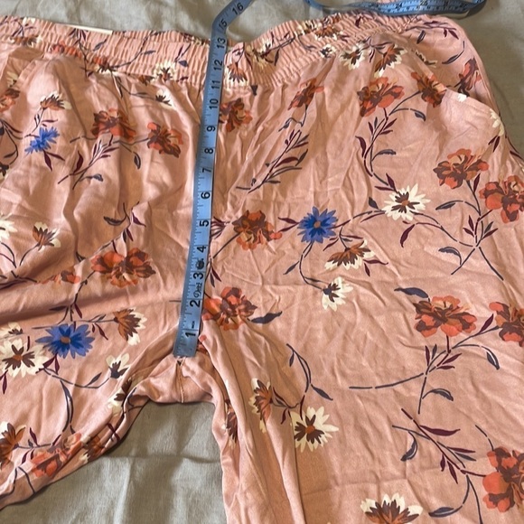Boho Feminine Floral Pants Business Joggers Jessica Simpson Cadie Pink LG Comfy - Picture 9 of 11